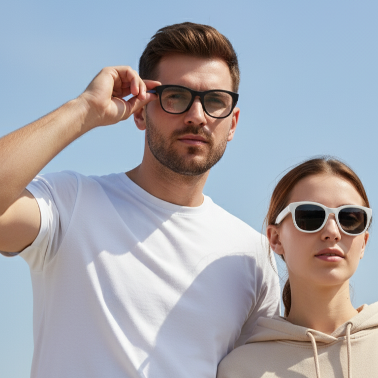 Jóvenes con lentes inteligentes