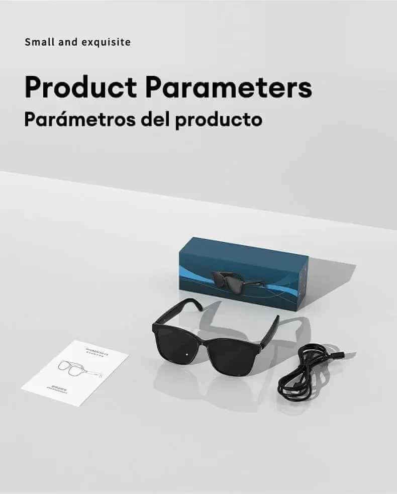 Lentes Inteligentes Hyundai Hy C8 con IA, contenido de la caja - Lentes Smart