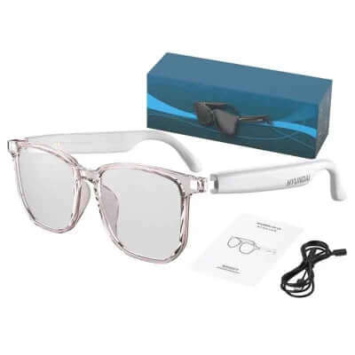 Lentes Inteligentes Hyundai Hy C8 con IA, color blanco de venta en lentes-smart.com