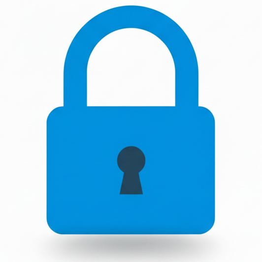 icono candado con el color 0B88FF